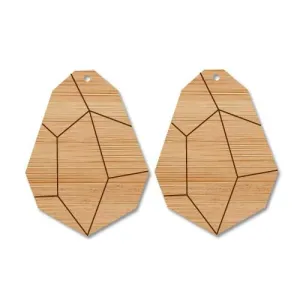 © Mini Etched Geo Chunk - 10 Pairs