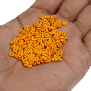 100 Gms Acrylic Chakri Beads Yellow 4mm