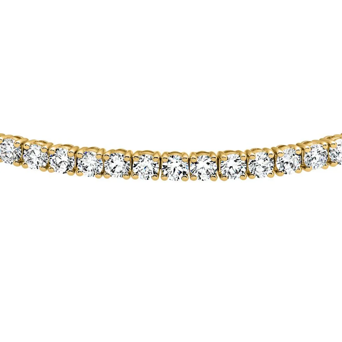 10k Gold 2mm Tennis Unisex Natural Diamond 7" Bracelet - BR1487