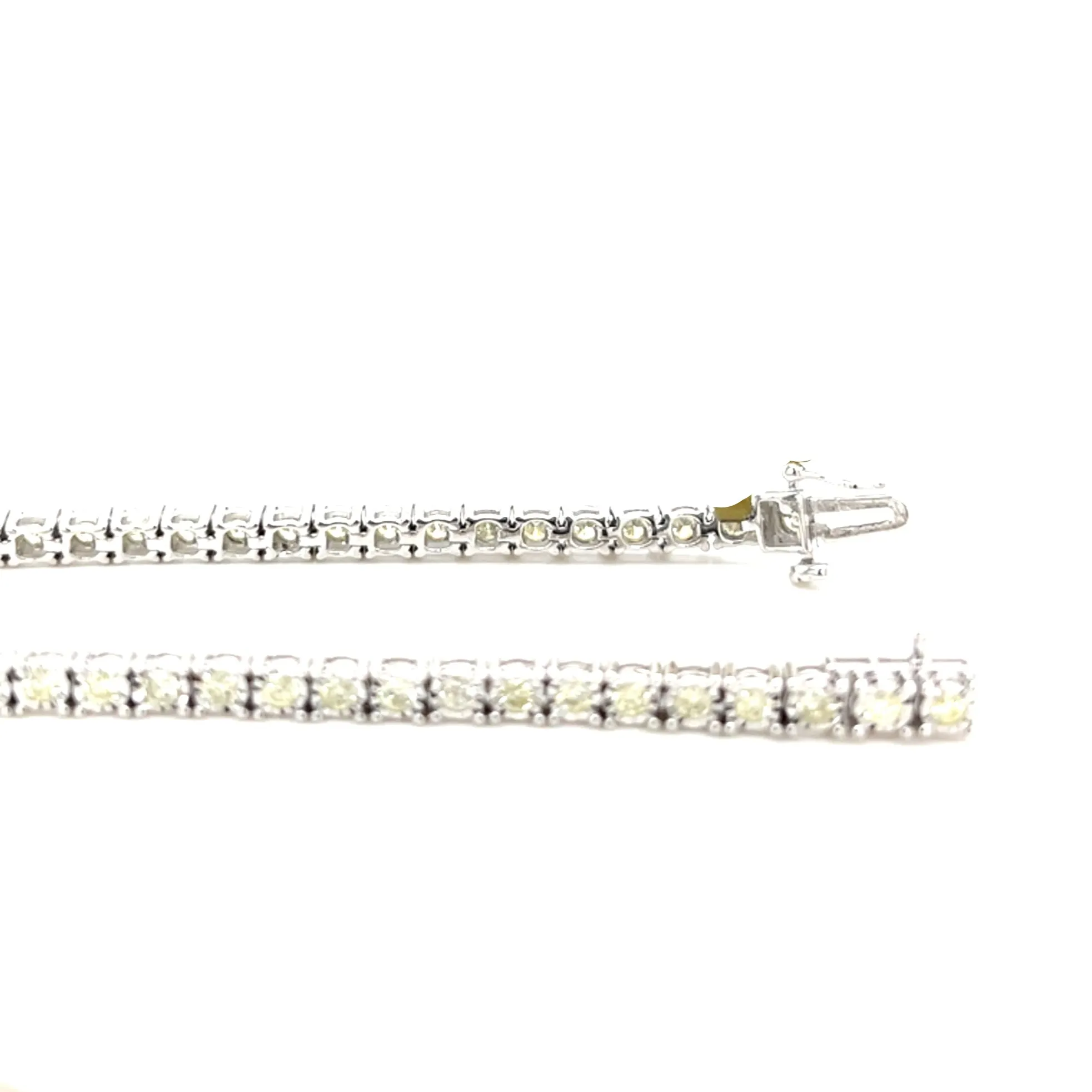10k White-Gold 3mm Tennis 2.32ct Natural Diamond 7" Bracelet - BR00357