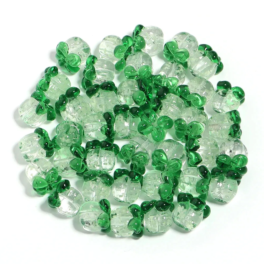 10pcs Luminous Glass Persimmon Beads – DIY Jewelry