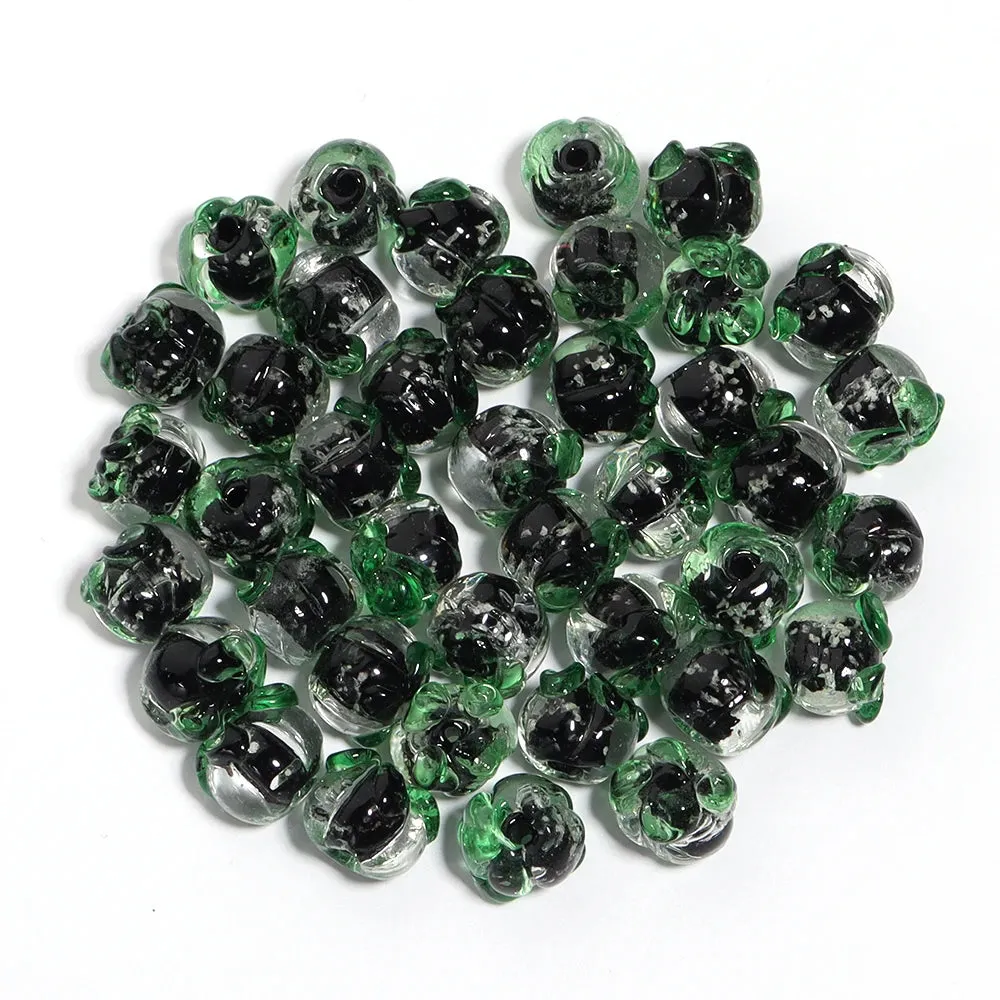 10pcs Luminous Glass Persimmon Beads – DIY Jewelry