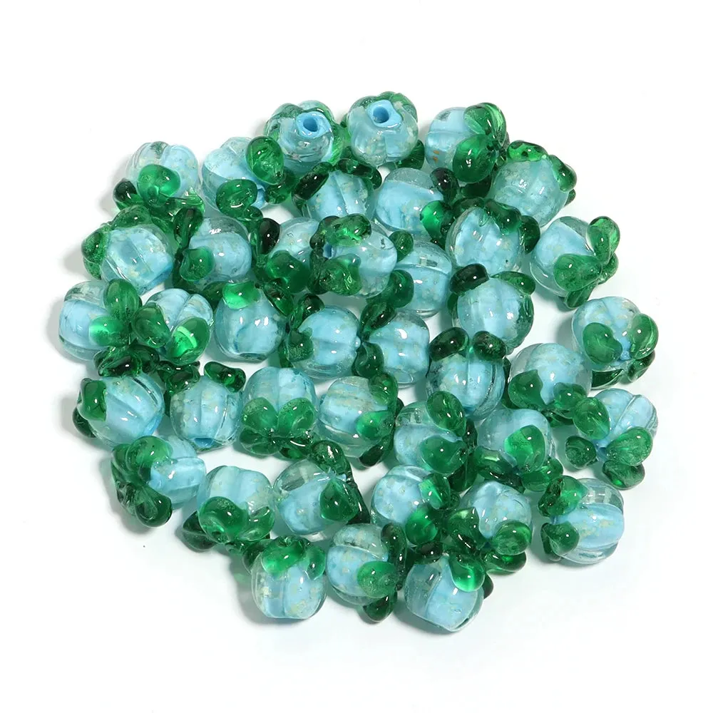 10pcs Luminous Glass Persimmon Beads – DIY Jewelry