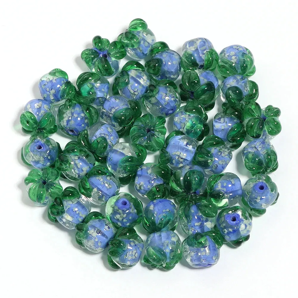 10pcs Luminous Glass Persimmon Beads – DIY Jewelry