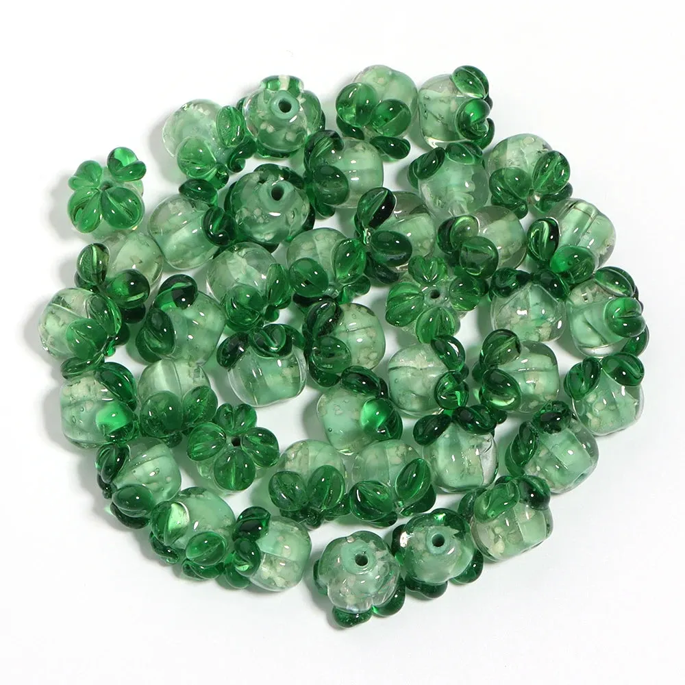 10pcs Luminous Glass Persimmon Beads – DIY Jewelry