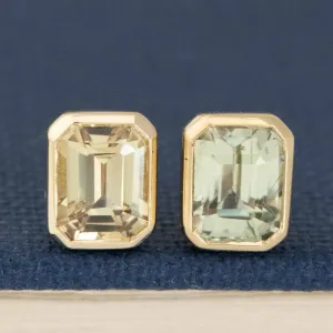 1.26ctw Sapphire Bezel Stud Earrings