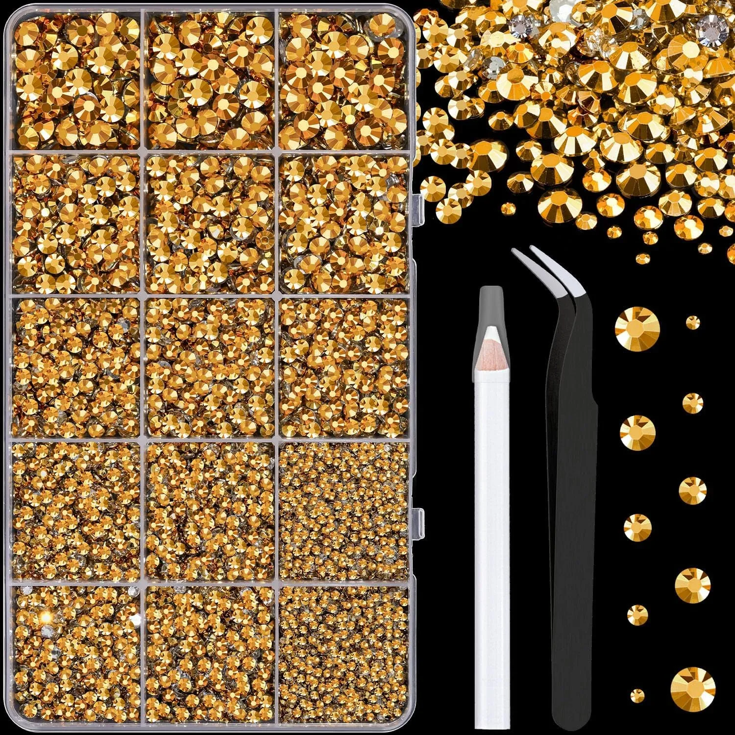 13000Pcs Flatback Pearls for Crafting (White), Assorted Size 2/3/4/5/6/8/10Mm Half Pearl with 3Pcs 10Ml B7000 Jewelry Glue, Bedazzling Bead for DIY Crafts Clothing Tumbler Shoes Embellishment Nail Art