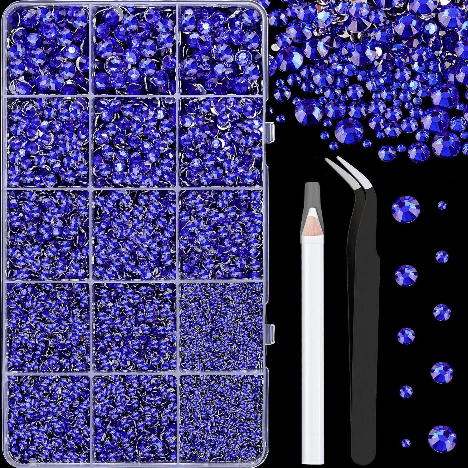 13000Pcs Flatback Pearls for Crafting (White), Assorted Size 2/3/4/5/6/8/10Mm Half Pearl with 3Pcs 10Ml B7000 Jewelry Glue, Bedazzling Bead for DIY Crafts Clothing Tumbler Shoes Embellishment Nail Art