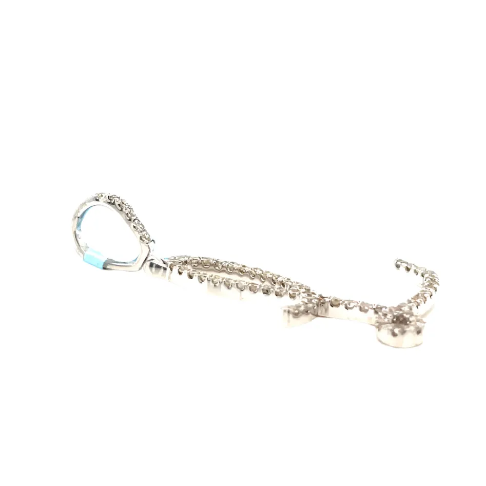 14k Gold Diamond Stylized Cursive Alphabet letter Charm Pendants