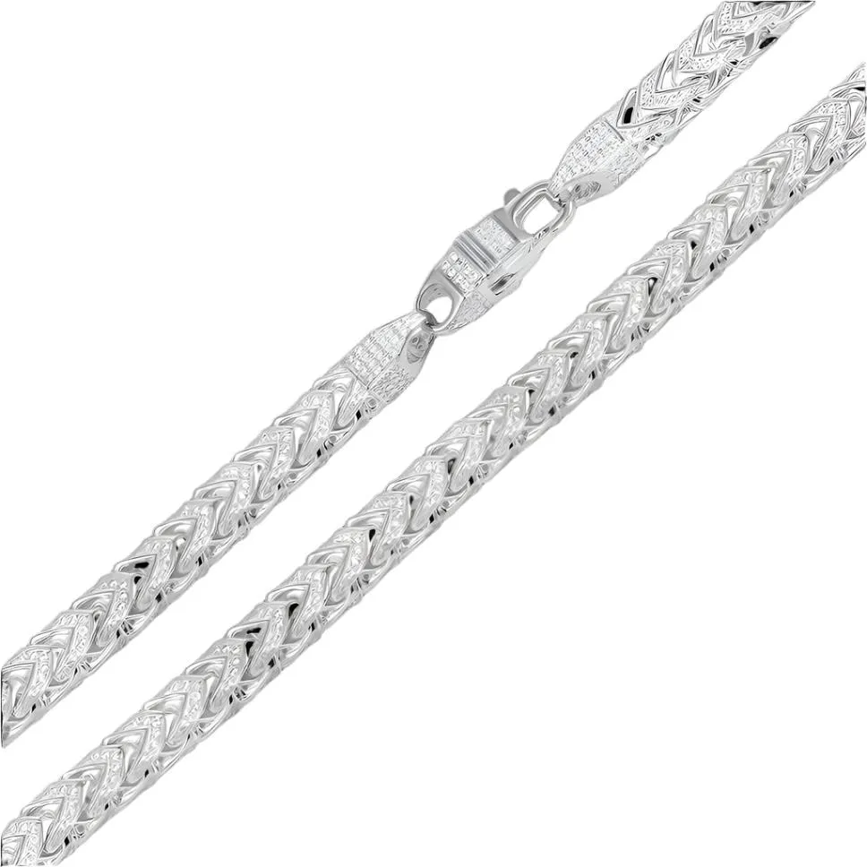 14K Gold Finish CZ Franco Chain Necklace