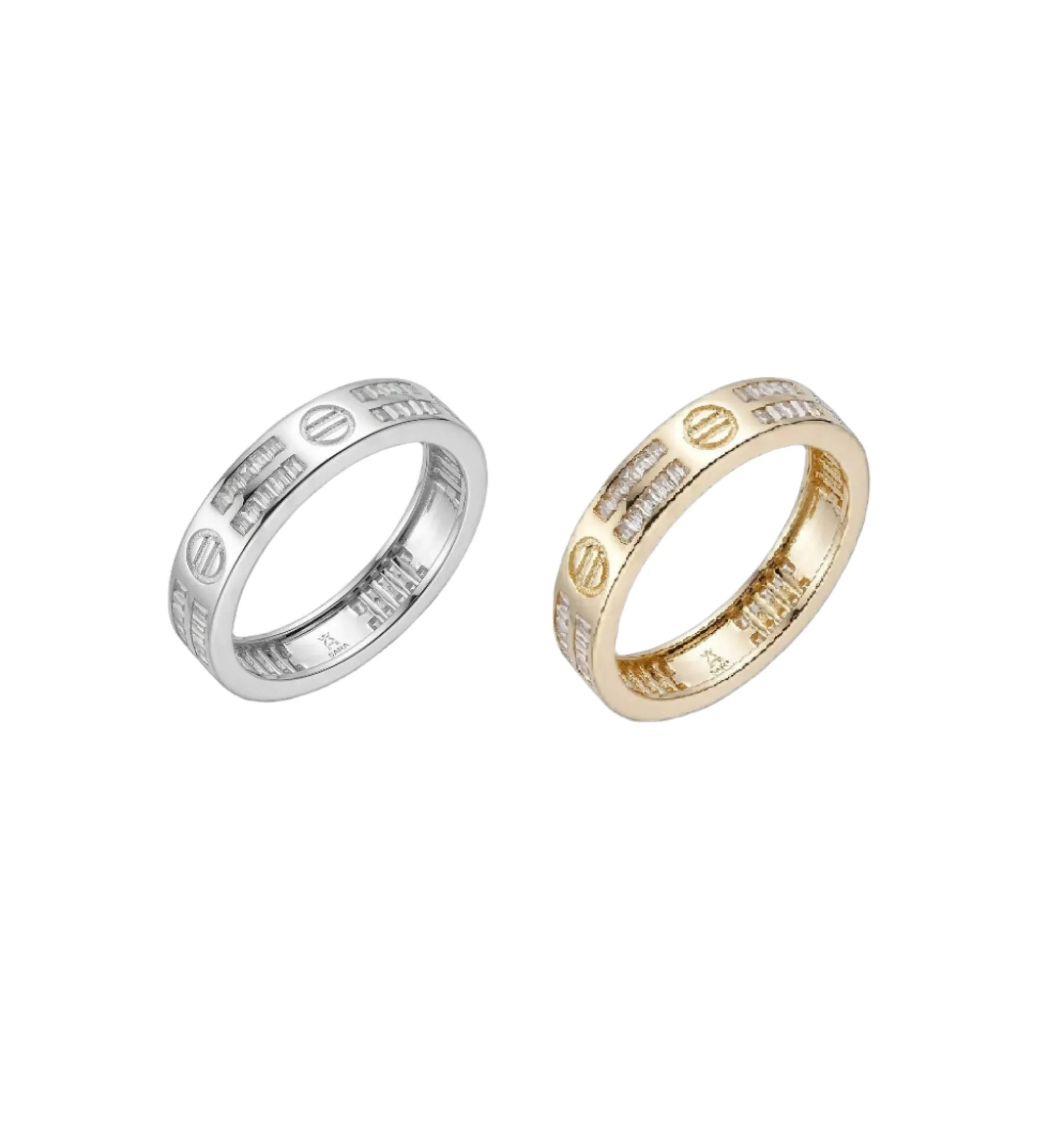 14K Gold Love Screw 1.34CT Moissanite Band Ring - G102943