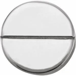 14K White 4.9 mm Geometric Friction Post Earring