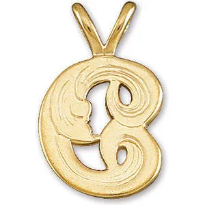 14k Yellow Gold "L" Small Initial Pendant