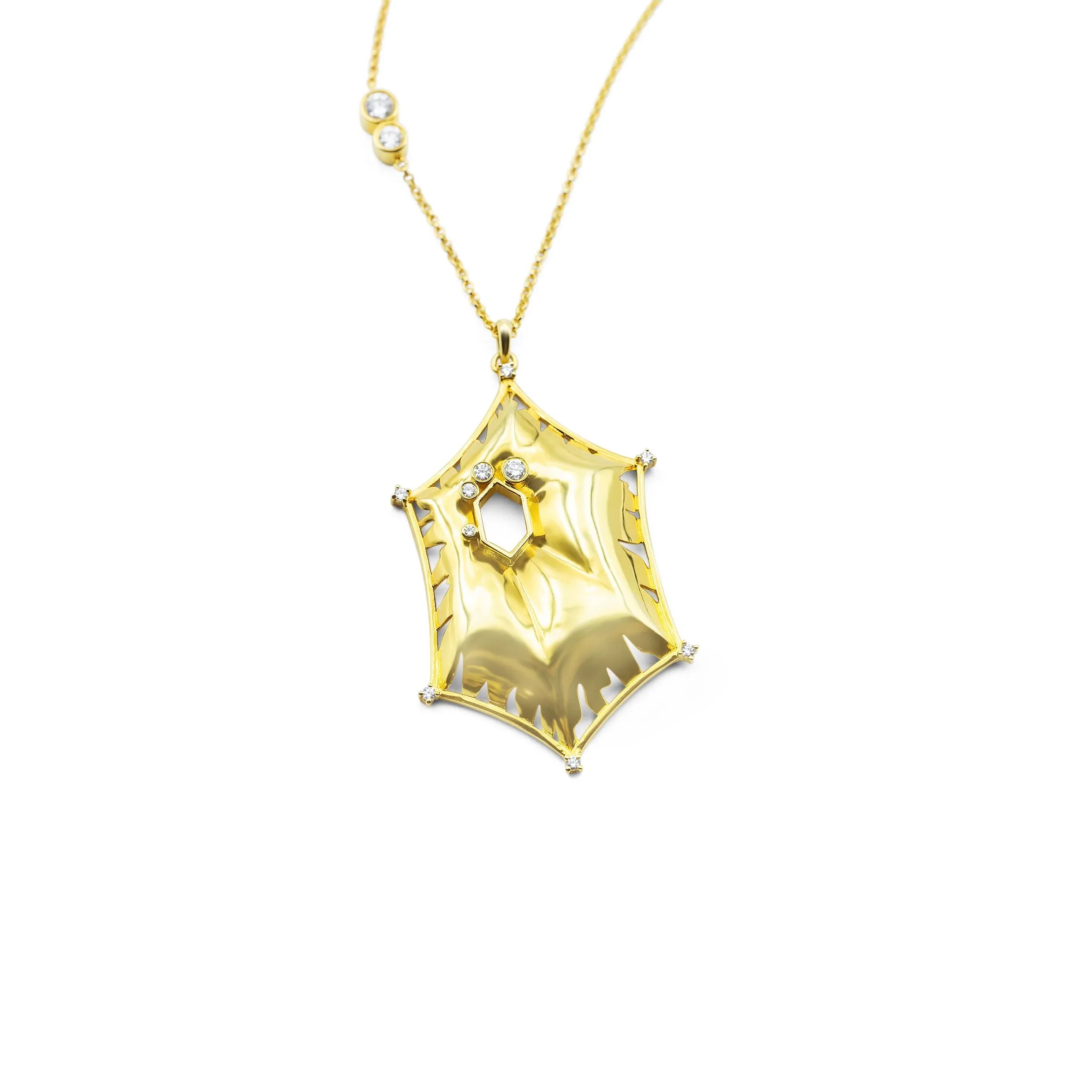 18k Moment Shifting Pendant with Diamond Accent