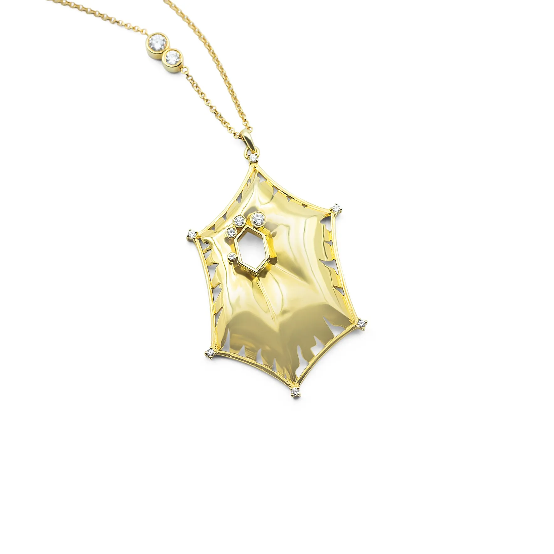 18k Moment Shifting Pendant with Diamond Accent