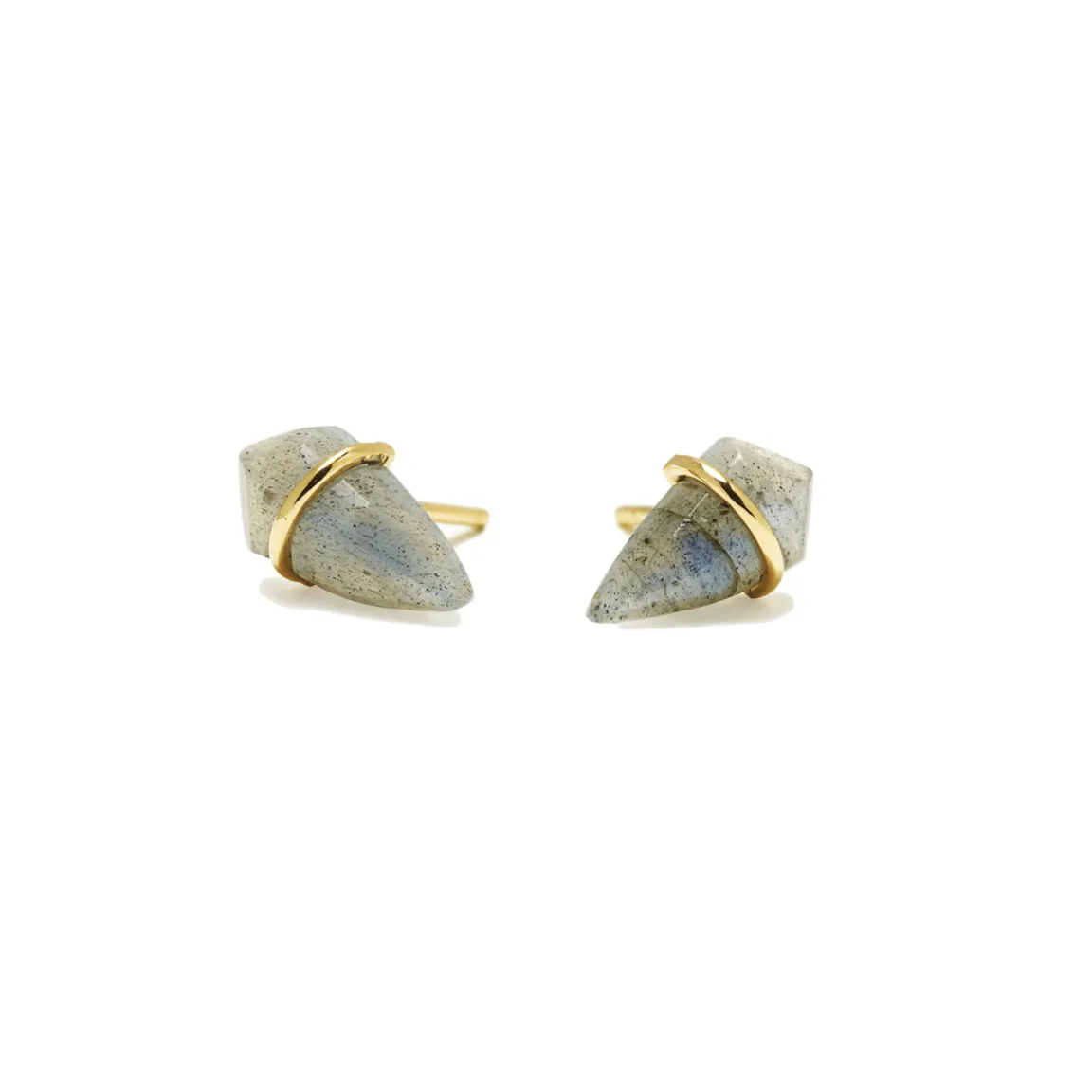 18kt Labradorite Small Kite Studs