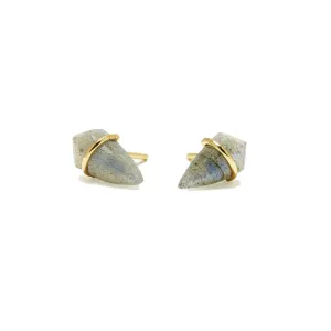 18kt Labradorite Small Kite Studs
