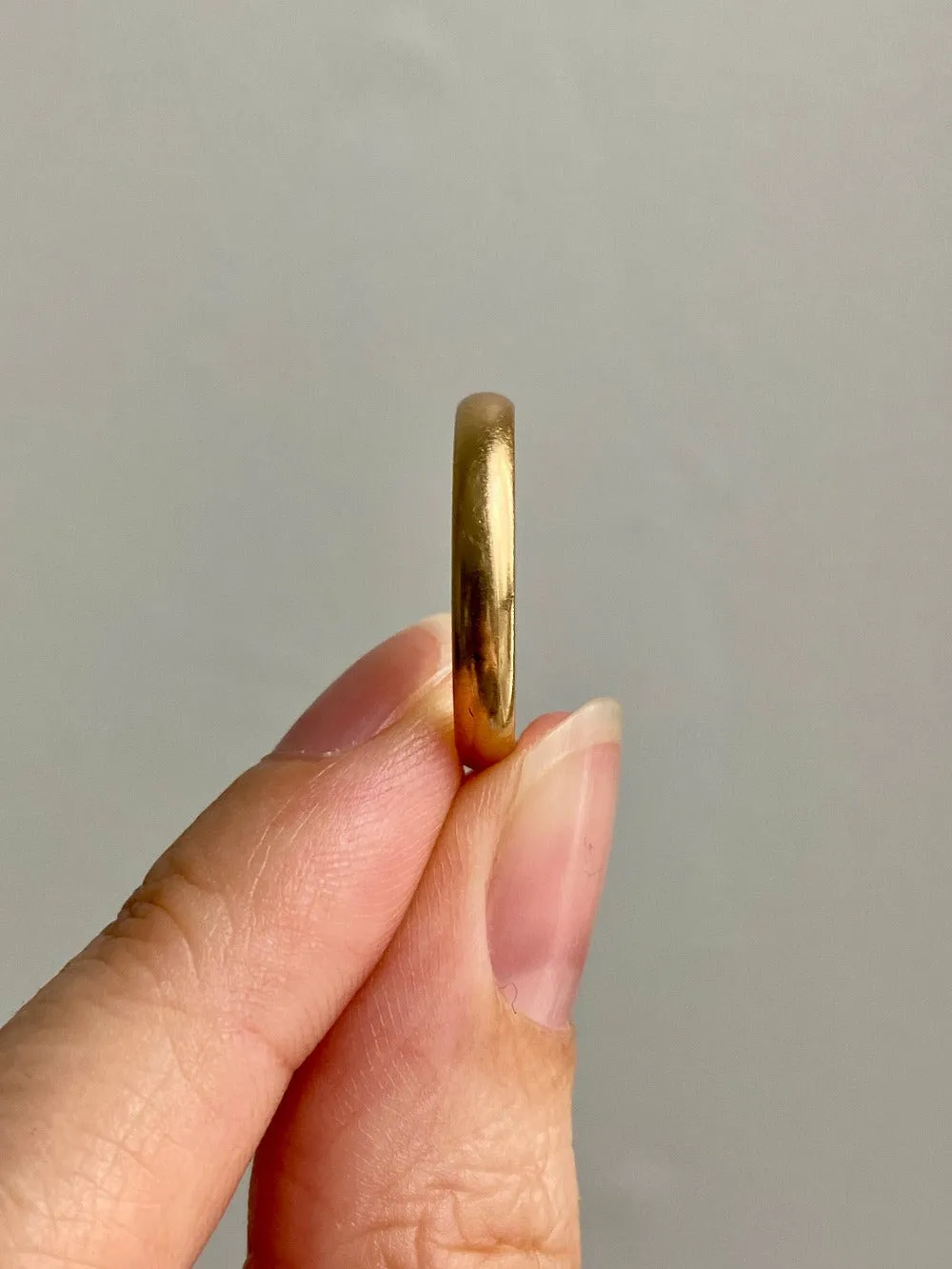 1950s Swedish vintage 18k gold band ring - size 7