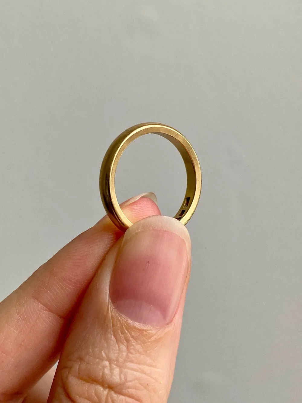 1950s Swedish vintage 18k gold band ring - size 7