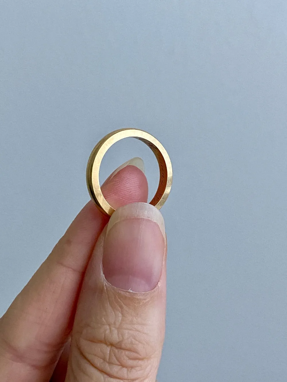 1953-1959 Swedish vintage 18k gold band ring - size 6