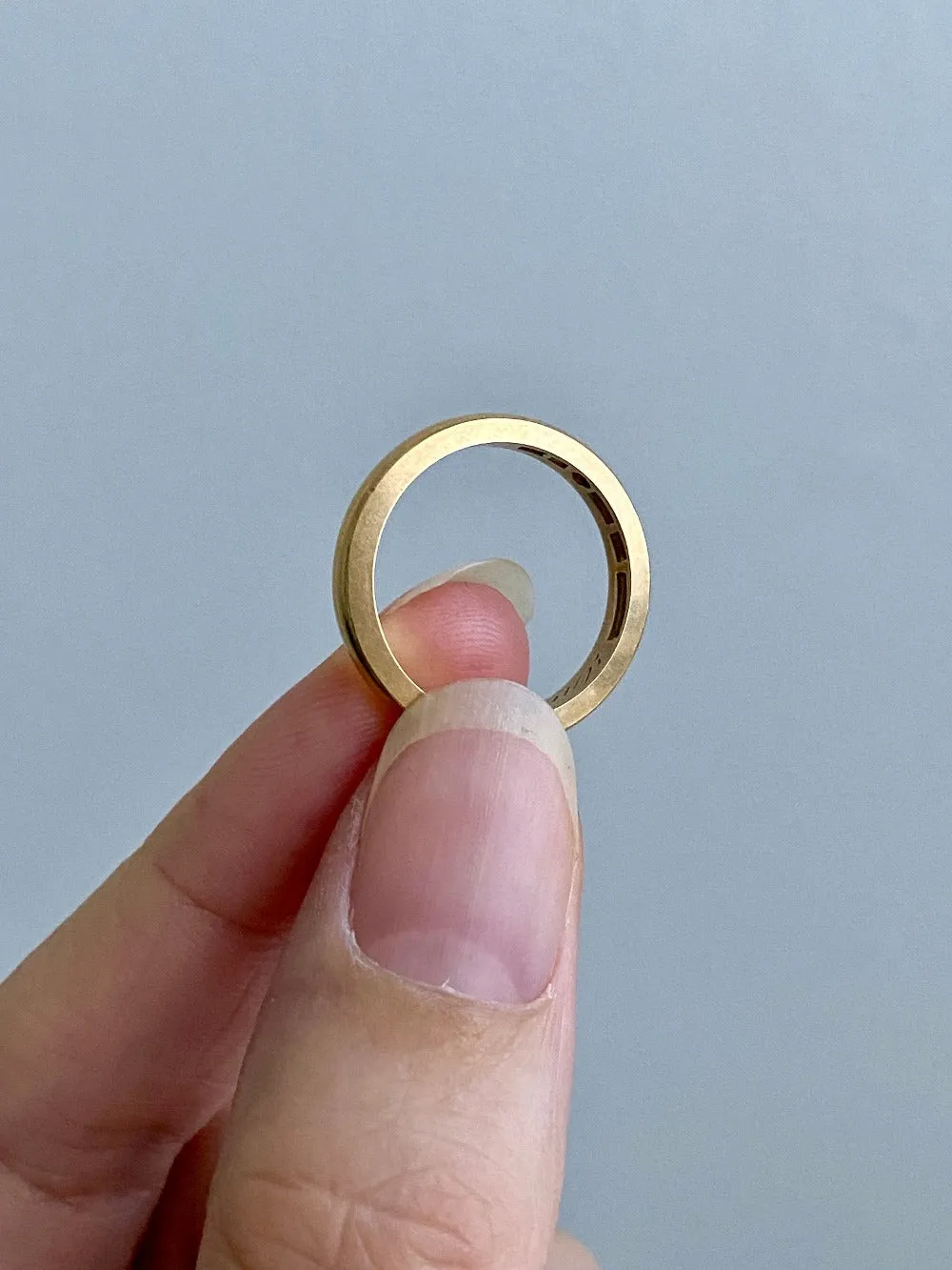 1953-1959 Swedish vintage 18k gold band ring - size 6