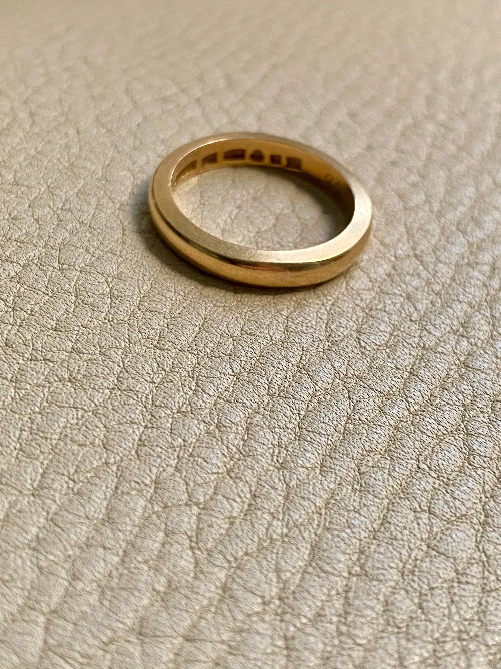 1953-1959 Swedish vintage 18k gold band ring - size 6