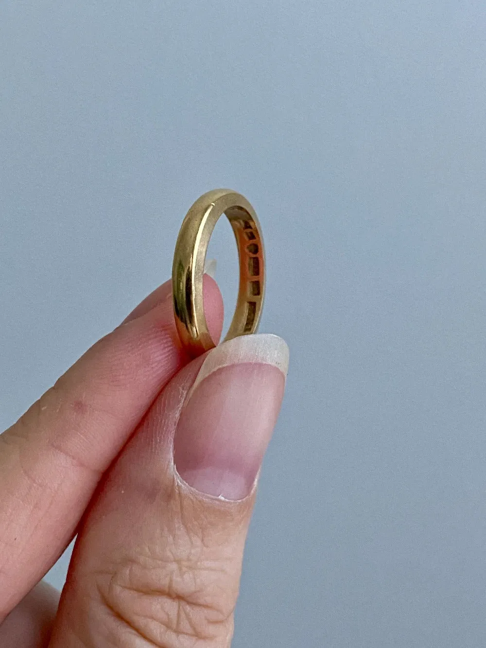 1953-1959 Swedish vintage 18k gold band ring - size 6