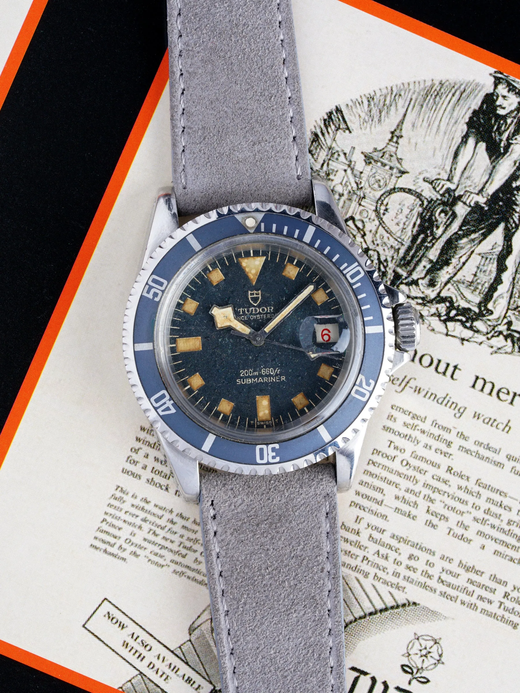 1969 Tudor Blue Snowflake Submariner (Ref. 7021/0) "Roulette Date"