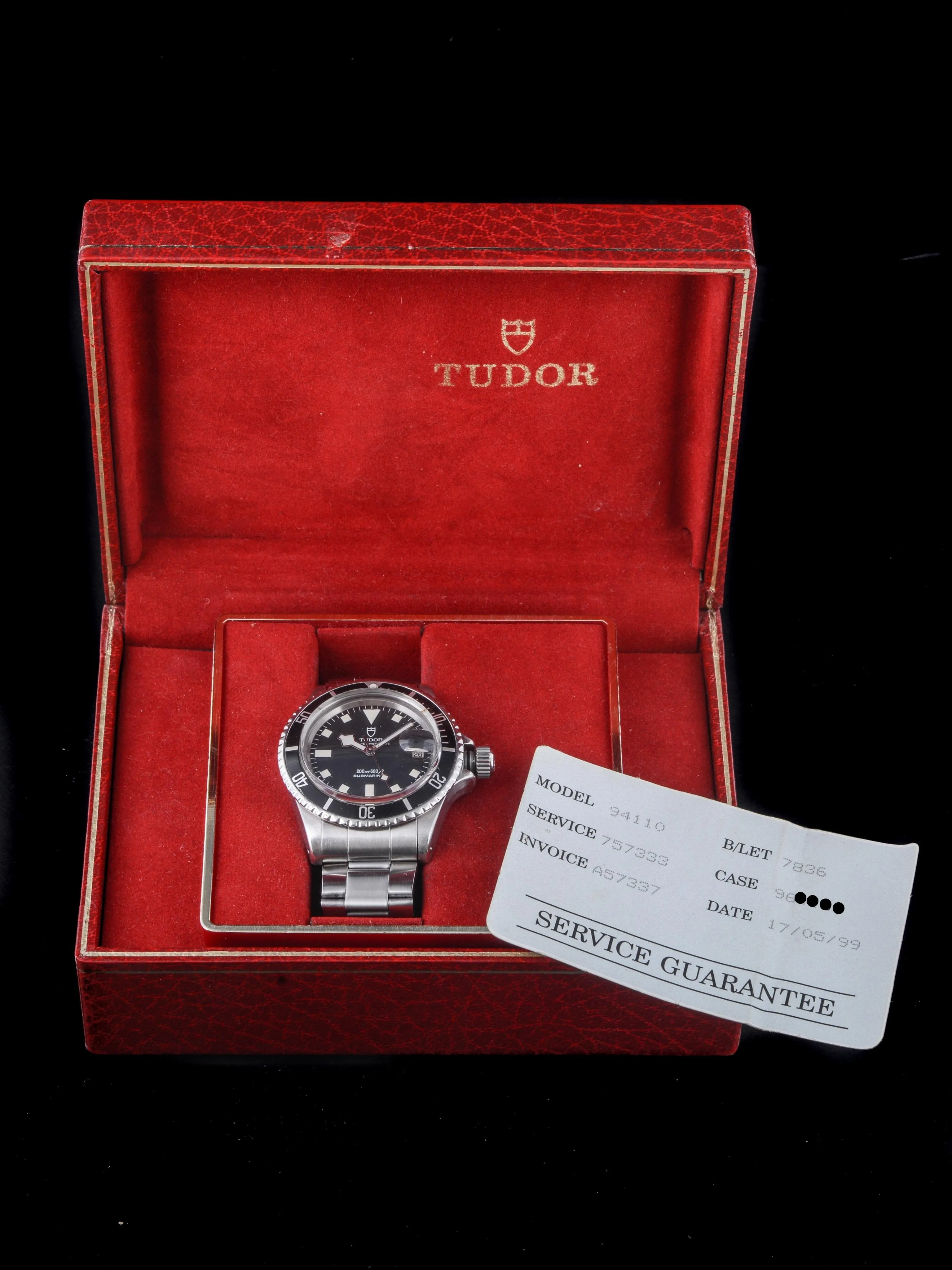 1981 Tudor Submariner (Ref. 94110) "Snowflake" with Box and Service Card
