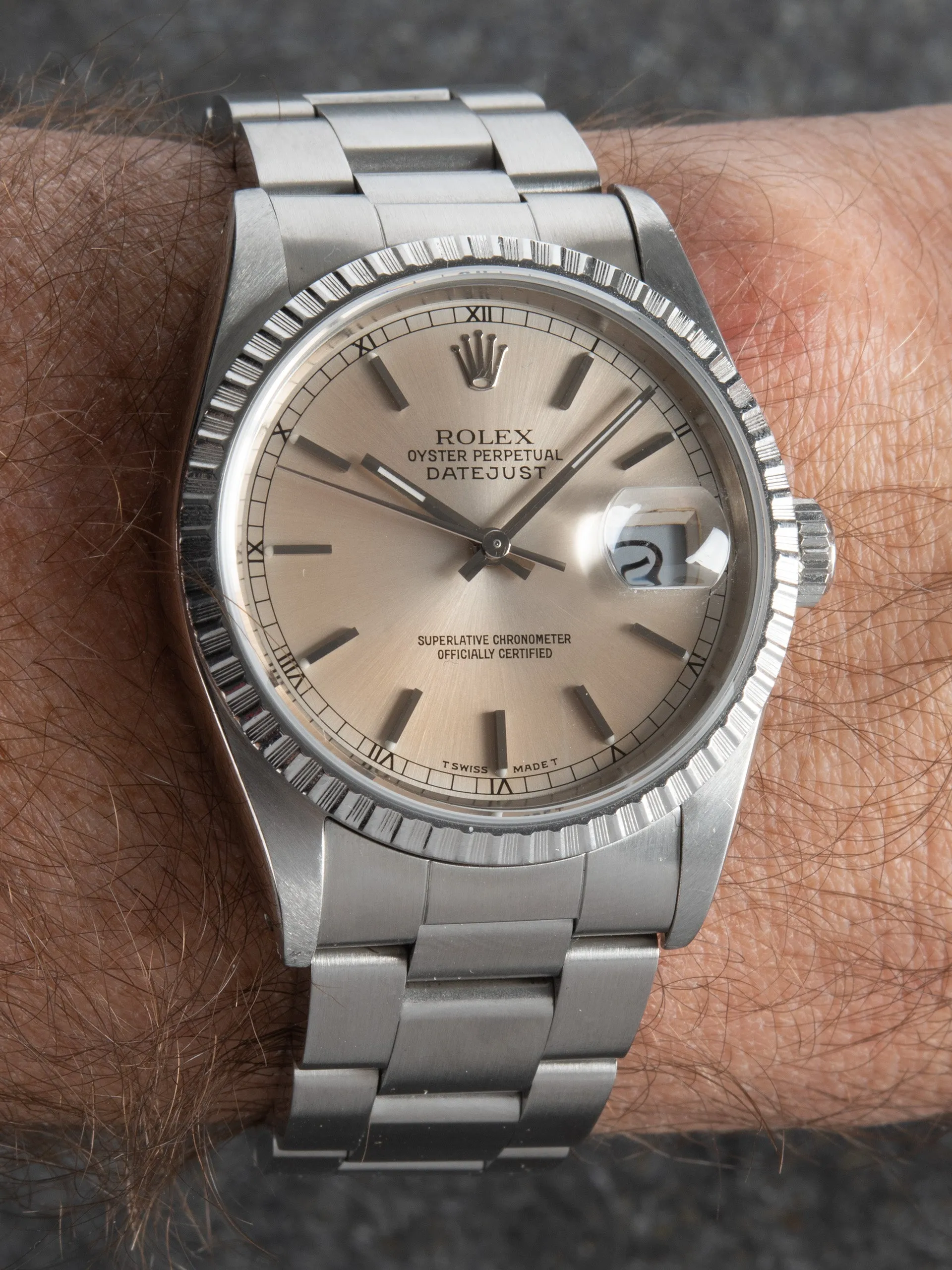 1991 Rolex Datejust (Ref. 16220) Silver "Peach" Dial