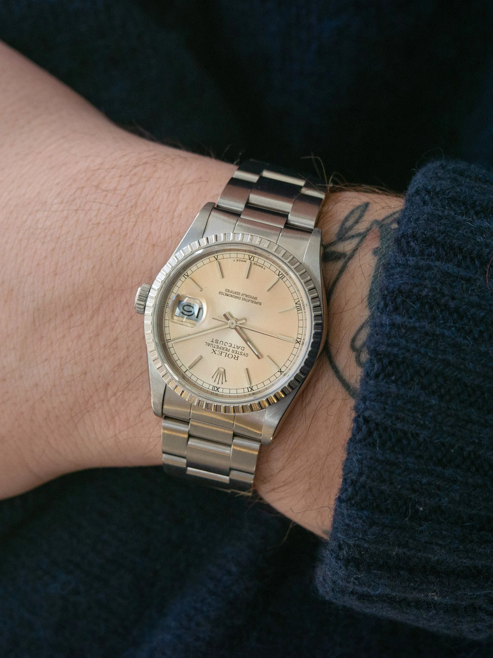 1991 Rolex Datejust (Ref. 16220) Silver "Peach" Dial