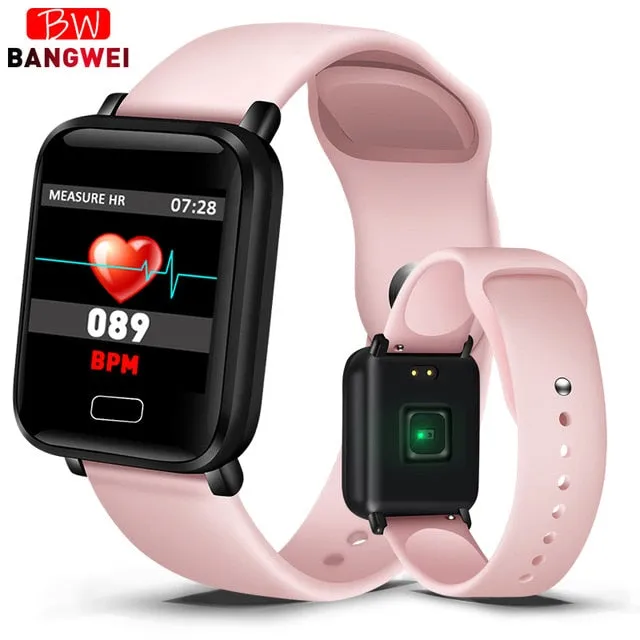 2019 New Women Smart watches Waterproof Sports For Iphone phone Smartwatch Heart Rate Monitor Blood Pressure Functions