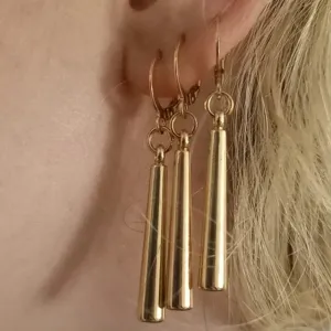 3Pcs/Set Roronoa Zoro Earrings Ear Clips Gold Color Small Geometric Non-Pierced Jewelry Hip Hop Wholesale Pendant Earrings
