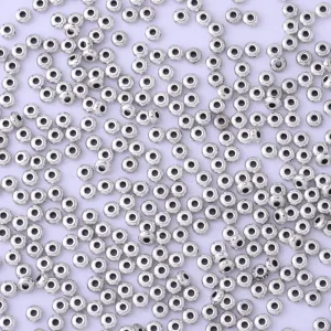5mm Tibetan Silver Charms Smooth Ring Spacers Beads Stopper Beads Fit Bracelets 50pcs