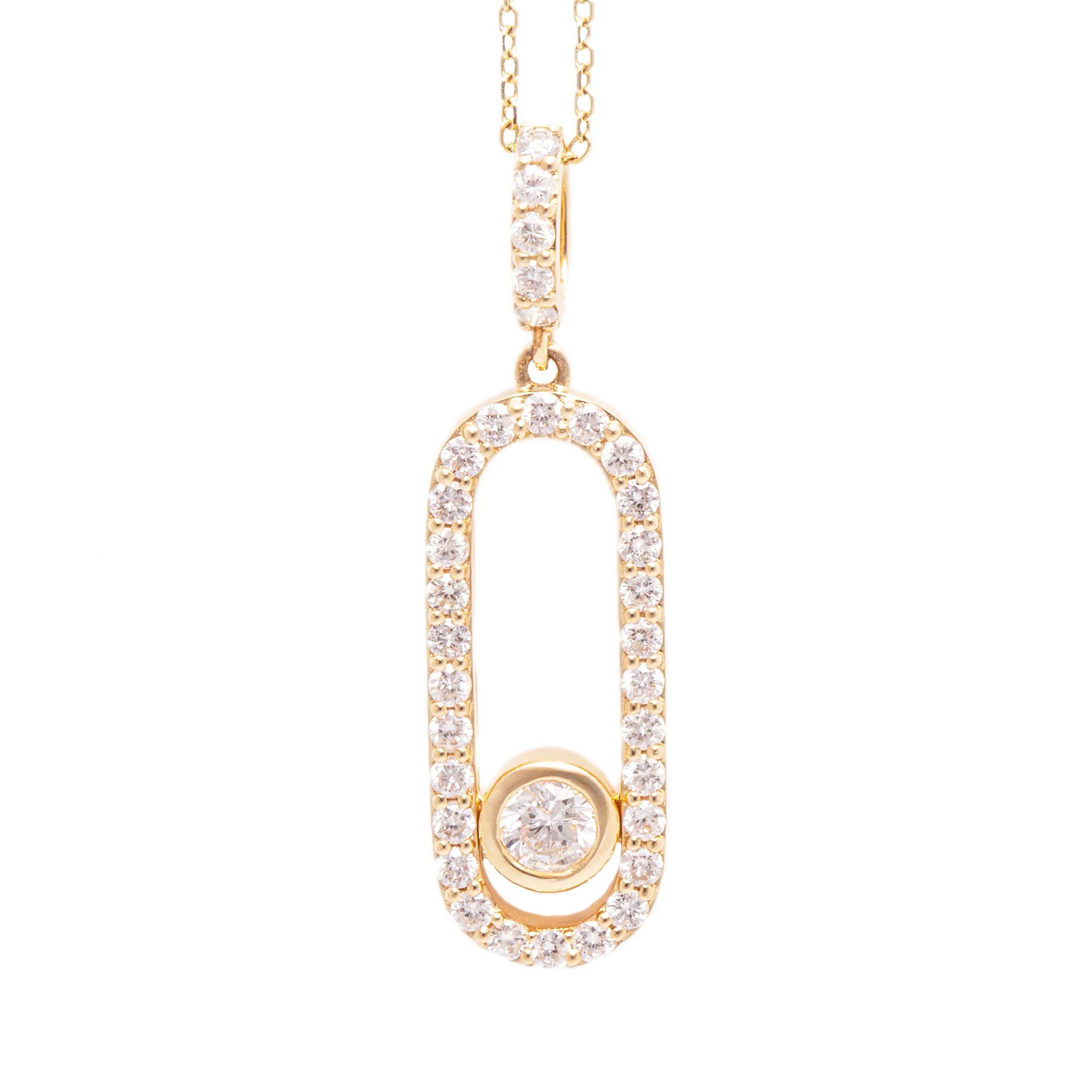 .70ct 18k Yellow Gold Diamond Pendant