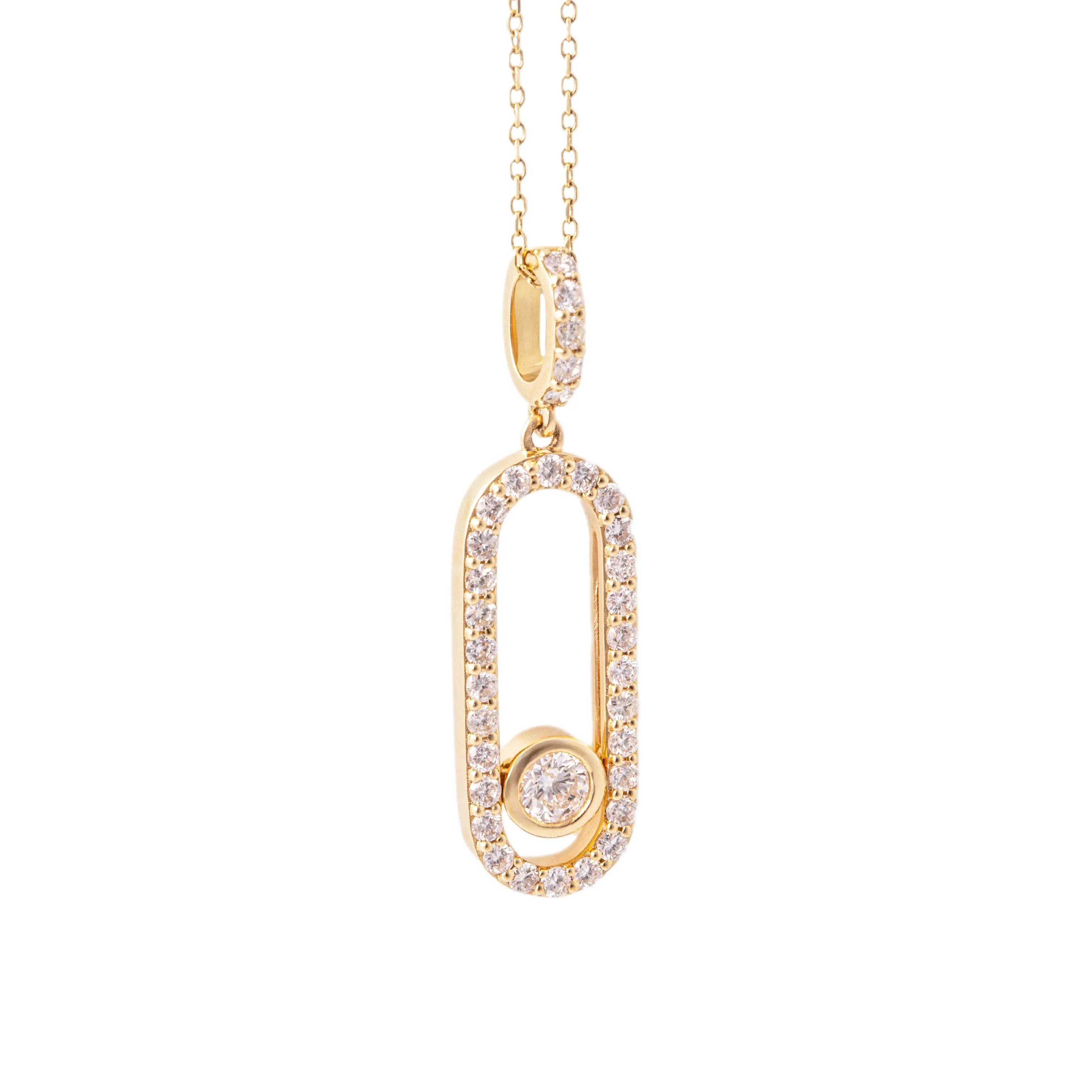 .70ct 18k Yellow Gold Diamond Pendant