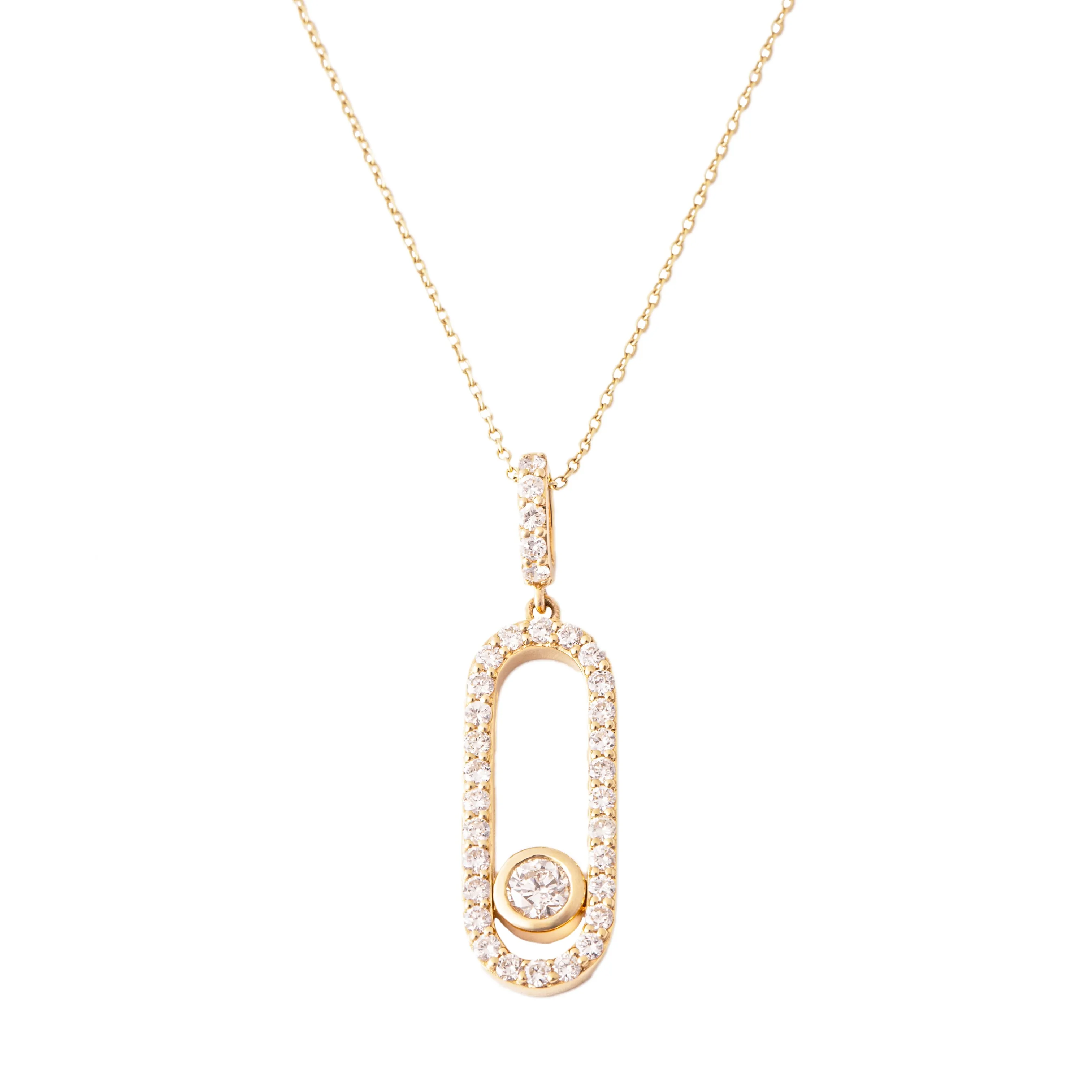 .70ct 18k Yellow Gold Diamond Pendant
