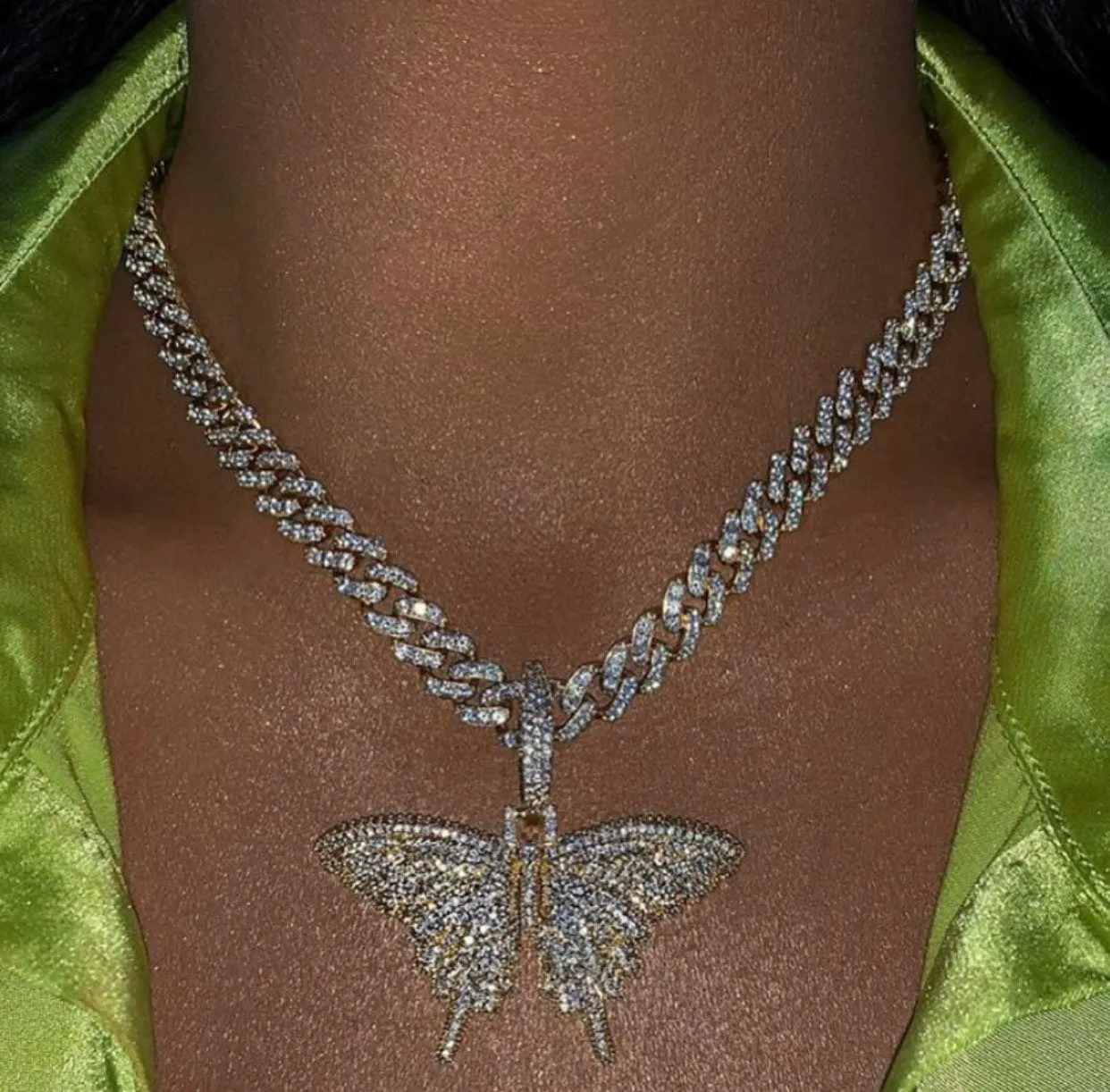 9mm mini icy Butterfly cuban choker