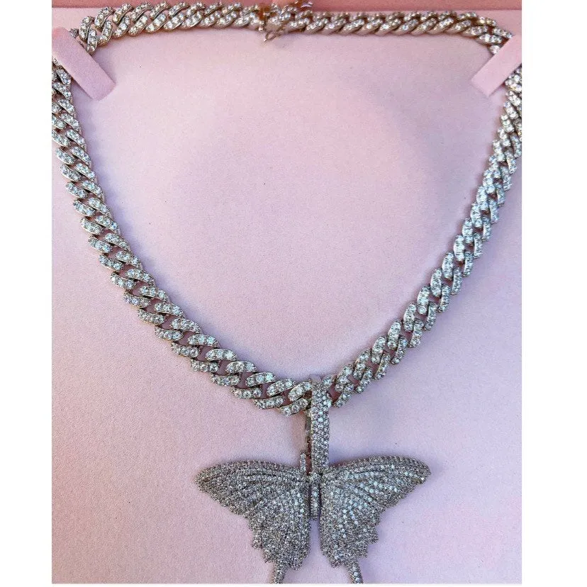 9mm mini icy Butterfly cuban choker