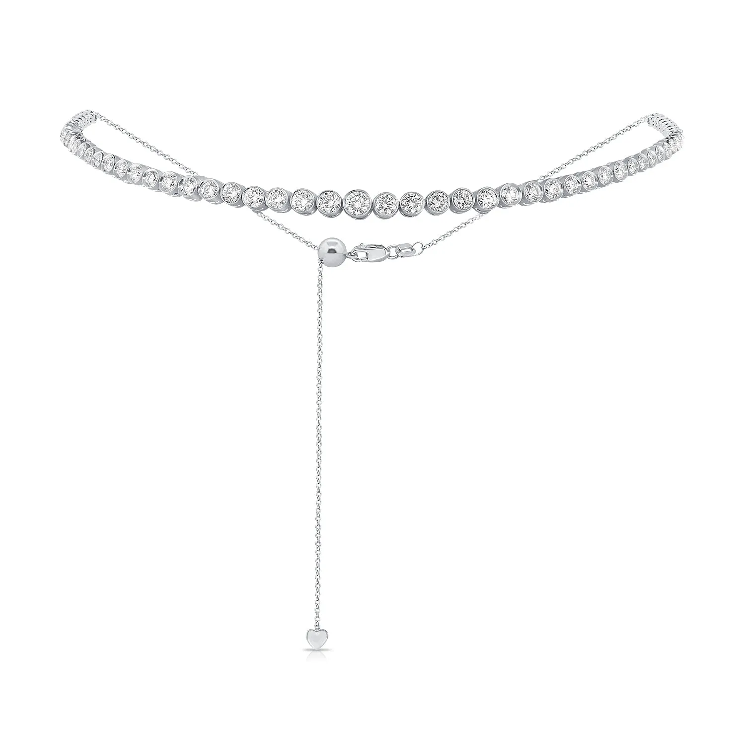 Adjustable Bolo Diamond Bezel Tennis Choker