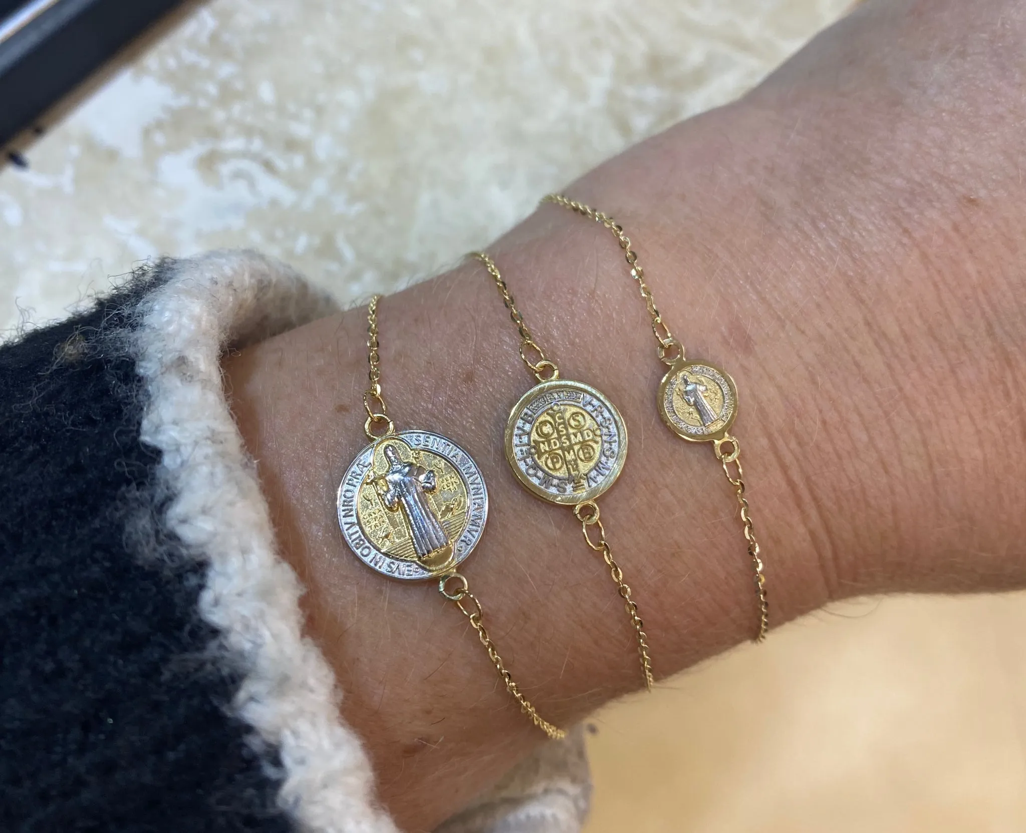 Adjustable St. Benedict Medal Bracelet (8.0mm)