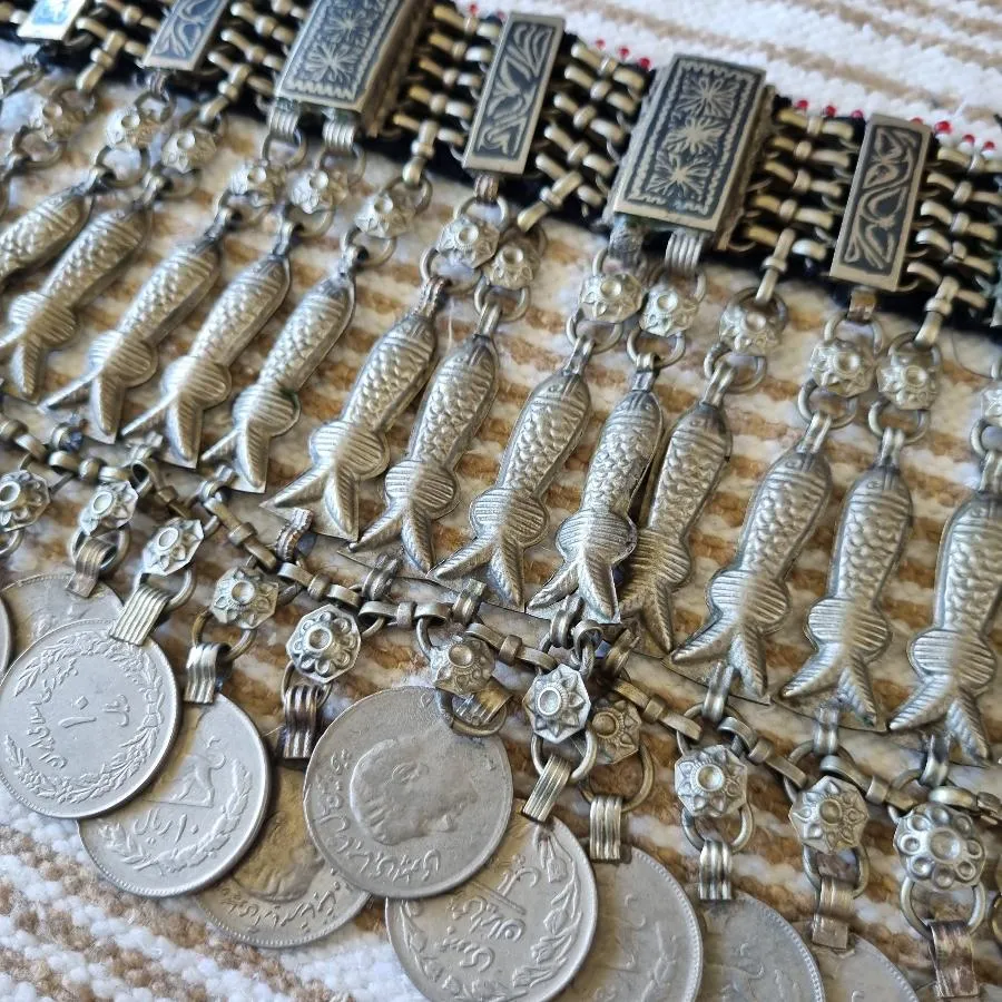 Afghan Kuchi tribal fish choker - (misfit)