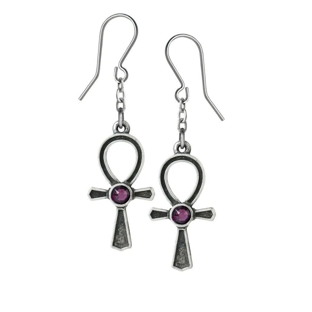 Alchemy Gothic Dropper Earrings Hanging YOU CHOOSE STYLE Fine Pewter & Crystal