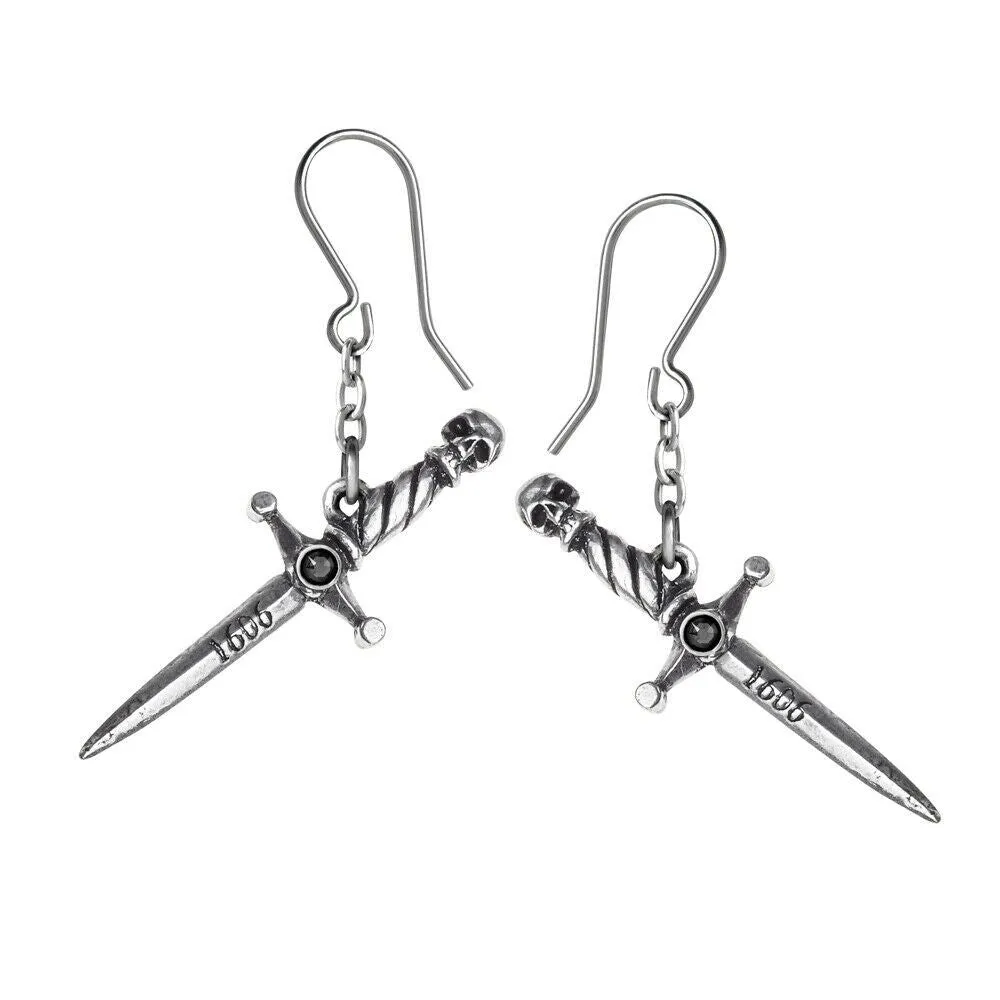 Alchemy Gothic Dropper Earrings Hanging YOU CHOOSE STYLE Fine Pewter & Crystal