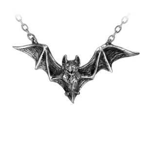 Alchemy Gothic P597  Om Strygia Pendant Necklace Vampire Flying Bat Balkan Wing