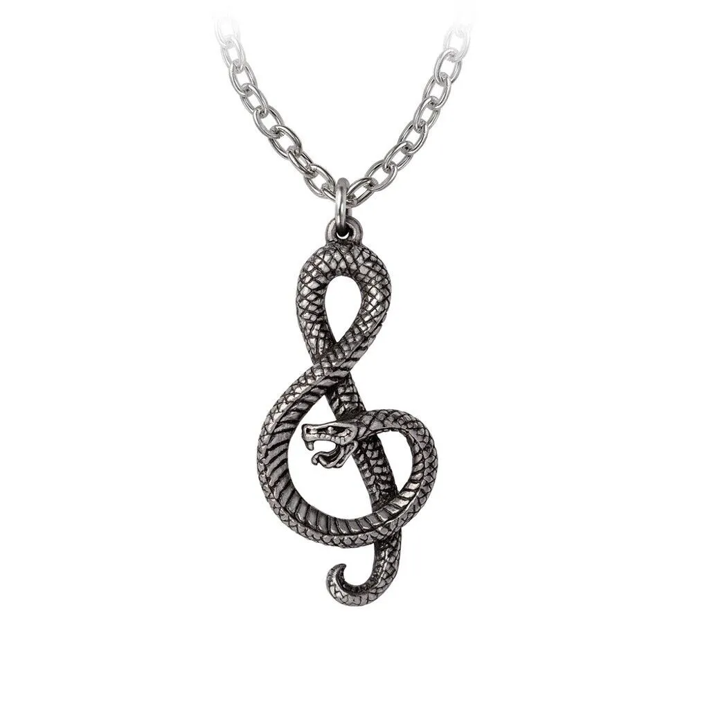 Alchemy Gothic P939 Playing The Devil's Tune Necklace Pendant Serpant Halloween