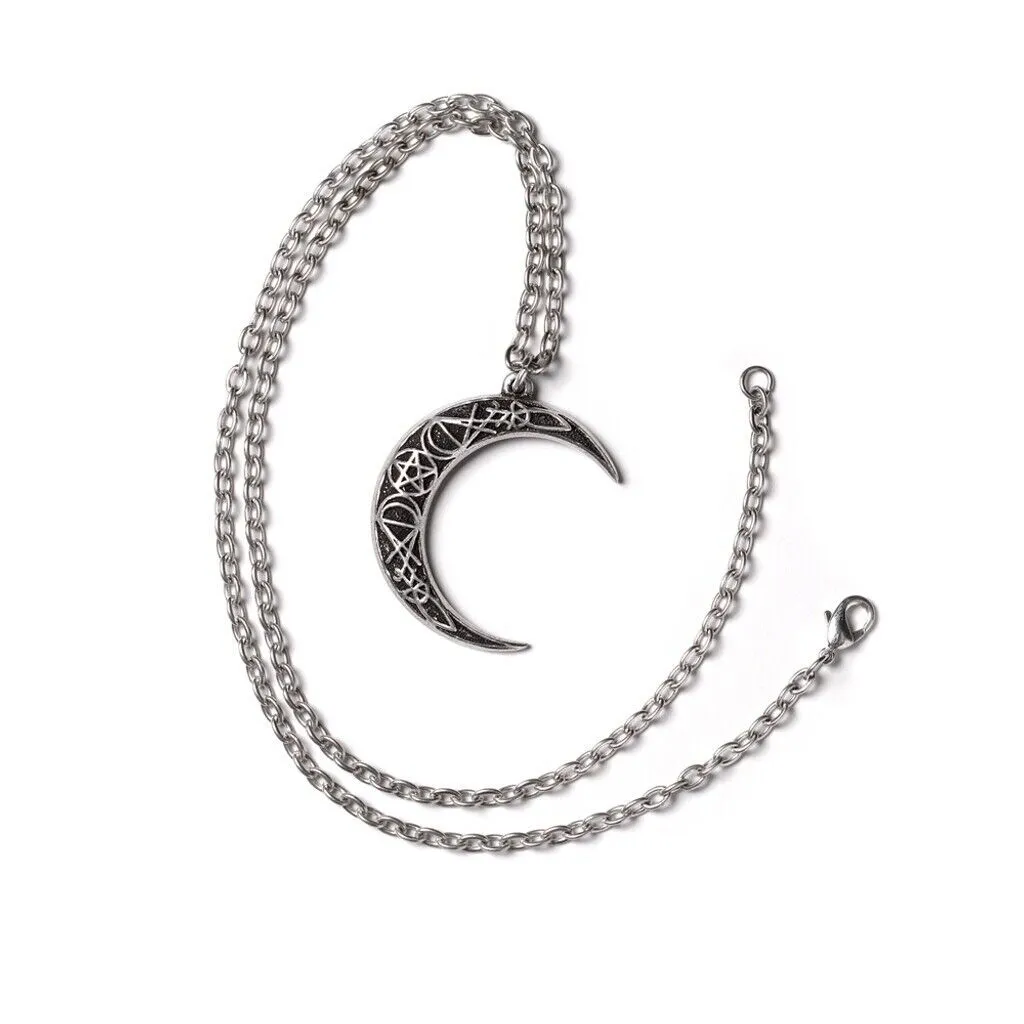 Alchemy Gothic P942 A Pact With A Prince  Necklace Pendant Moon  Halloween