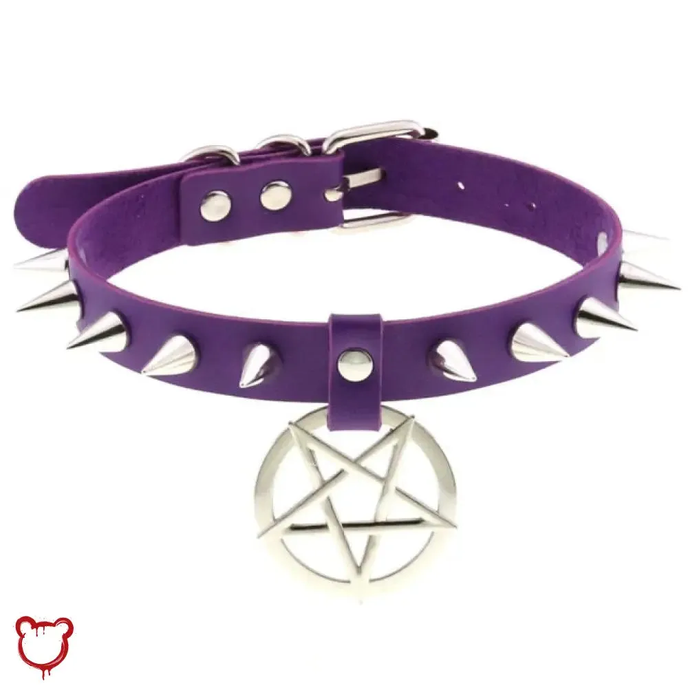 Alt Gothic Spike Choker - Darkest Depths
