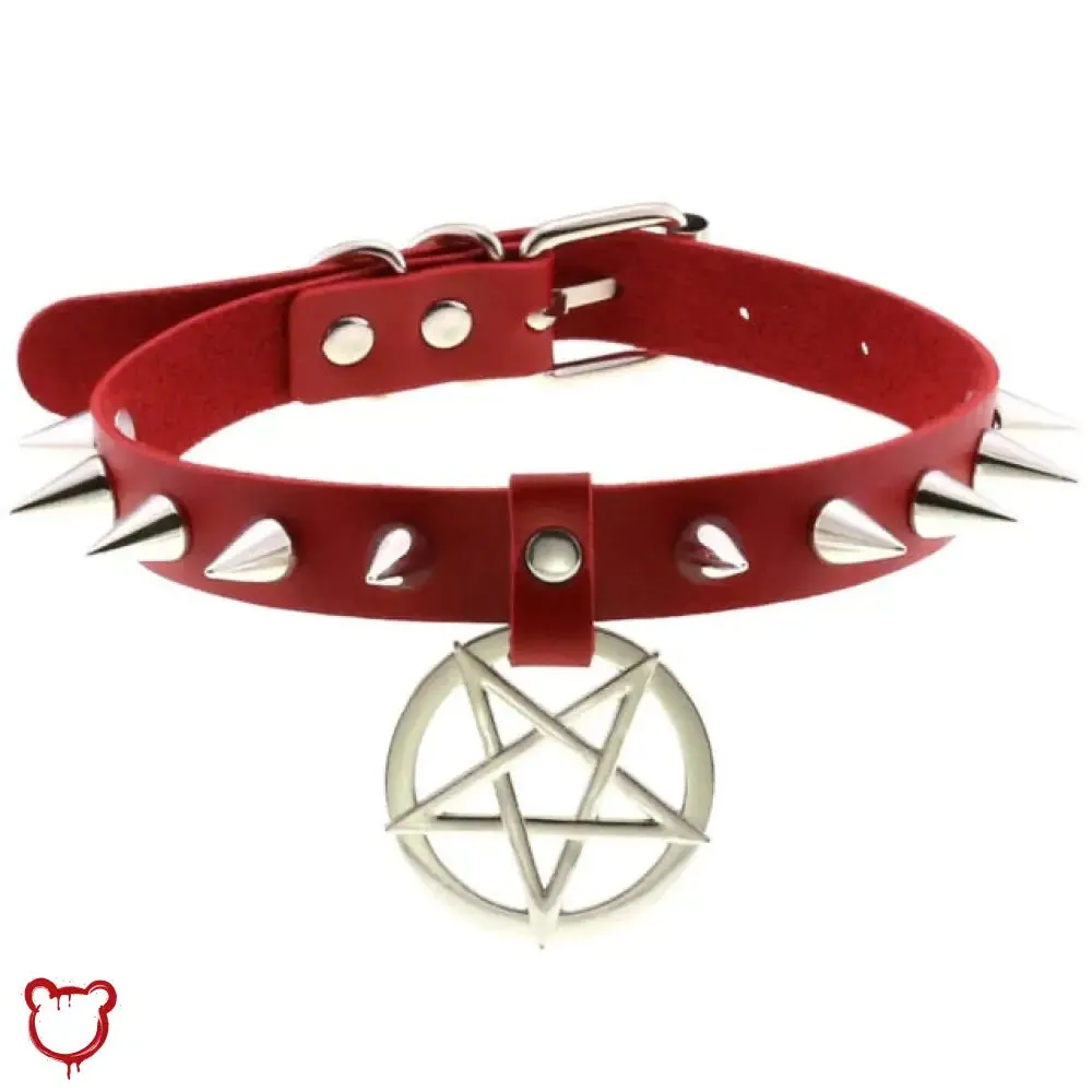 Alt Gothic Spike Choker - Darkest Depths