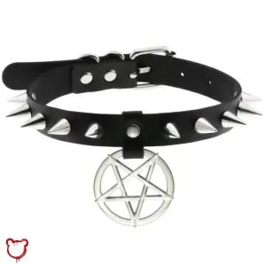 Alt Gothic Spike Choker - Darkest Depths